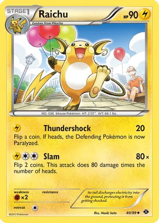 Raichu - 40/99 - Uncommon - Reverse Holo