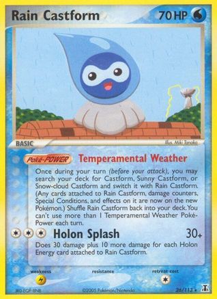 Rain Castform - 26/113 - Rare