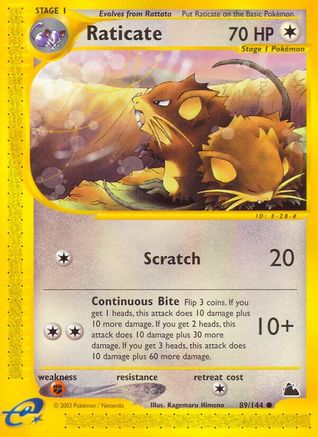 Raticate - 89/144 - Common - Reverse Holo