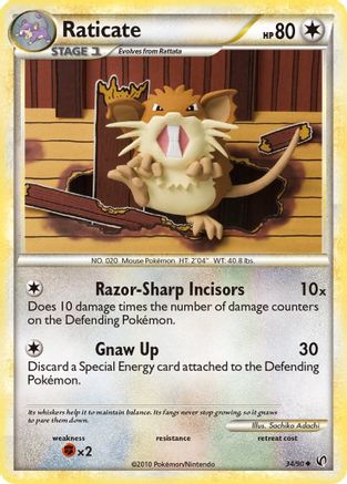 Raticate - 34/90 - Uncommon