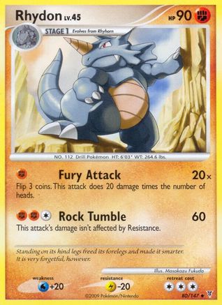 Rhydon - 80/147 - Uncommon