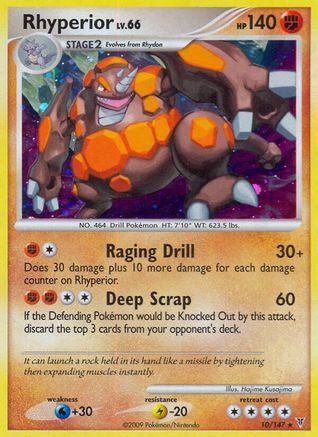Rhyperior - 10/147 - Holo Rare - Reverse Holo