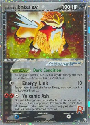 Rocket's Entei EX - 97/109 - Ultra Rare