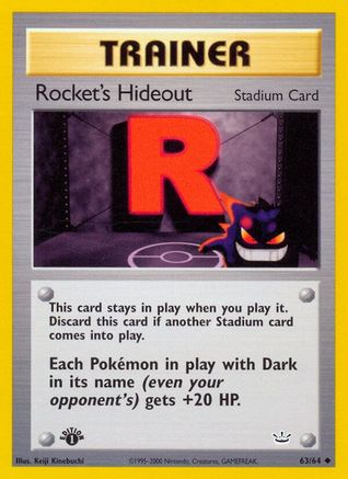 Rocket's Hideout - 63/64 - Uncommon - 1st Edition