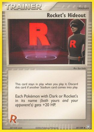 Rocket's Hideout - 87/109 - Uncommon - Reverse Holo