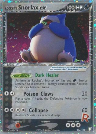 Rocket's Snorlax EX - 104/109 - Ultra Rare