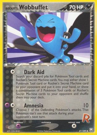 Rocket's Wobbuffet 047/109  - Reverse Holofoil Team Rocket Returns - Uncommon