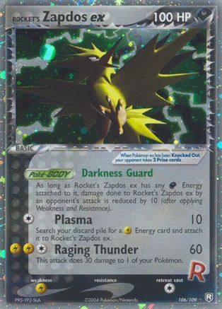 Rocket's Zapdos EX - 106/109 - Ultra Rare