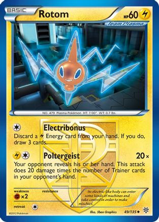 Rotom (Team Plasma) - 49/135 - Uncommon - Reverse Holo
