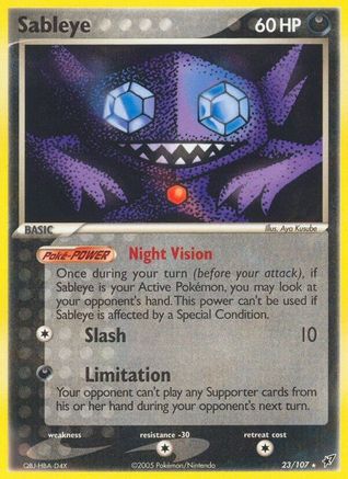 Sableye - 23/107 - Rare - Reverse Holo