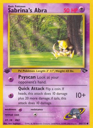 Sabrina's Abra (94) 094  - Unlimited Gym Challenge - Common