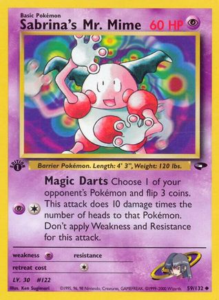 Sabrina's Mr. Mime 059  - Unlimited Gym Challenge - Uncommon