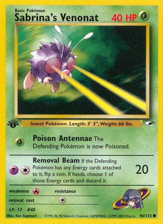 Sabrina's Venonat 096  - Unlimited Gym Heroes - Common