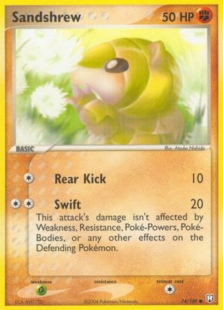 Sandshrew - 74/109 - Common - Reverse Holo