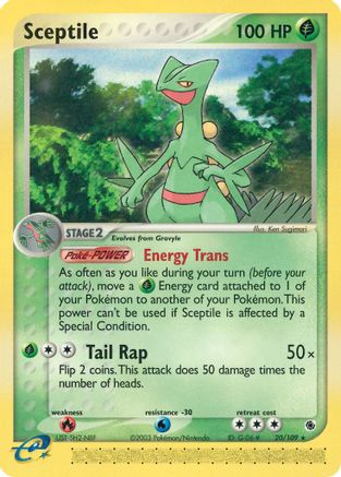 Sceptile - 20/109 - Rare - Reverse Holo