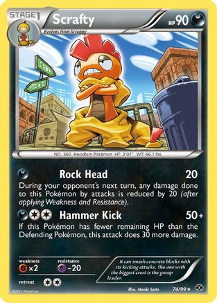 Scrafty - 74/99 - Holo Rare