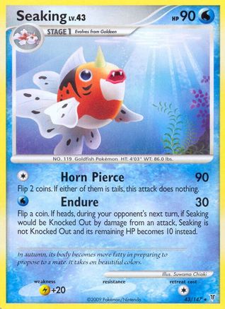 Seaking - 43/147 - Rare - Reverse Holo