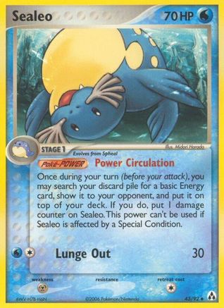 Sealeo - 43/92 - Uncommon - Reverse Holo