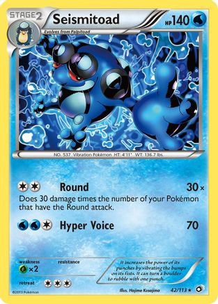 Seismitoad - 42/113 - Rare - Reverse Holo
