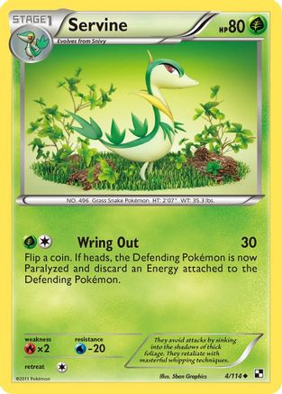 Servine (4) - 4/114 - Uncommon - Reverse Holo