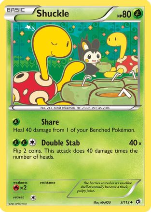 Shuckle - 3/113 - Uncommon - Reverse Holo