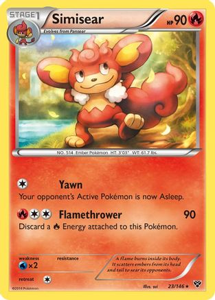 Simisear - 23/146 - Rare - Reverse Holo