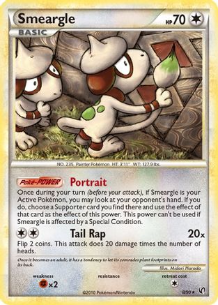 Smeargle - 8/90 - Holo Rare - Reverse Holo