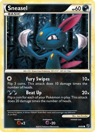 Sneasel - 68/90 - Common - Reverse Holo