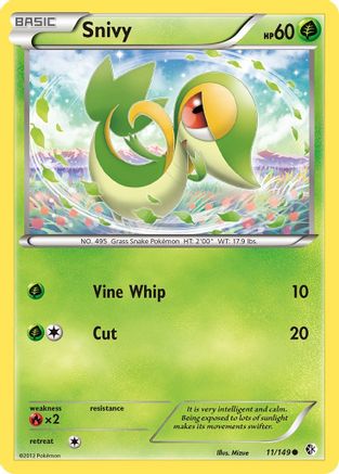 Snivy - 11/149 - Common - Reverse Holo