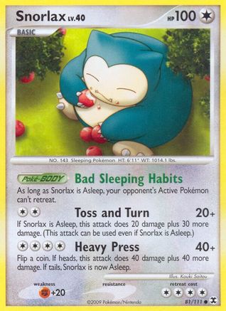 Snorlax (81) - 81/111 - Common - Reverse Holo
