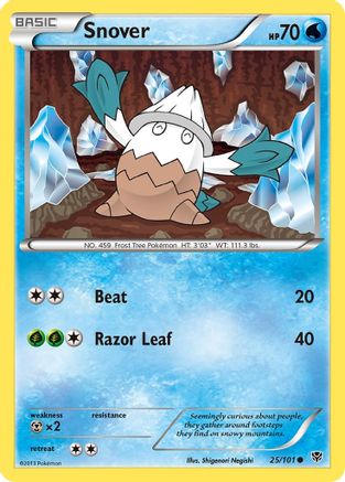 Snover - 25/101 - Common - Reverse Holo