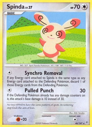 Spinda - 46/147 - Rare - Reverse Holo