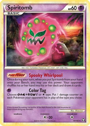 Spiritomb - 10/102 - Holo Rare - Reverse Holo