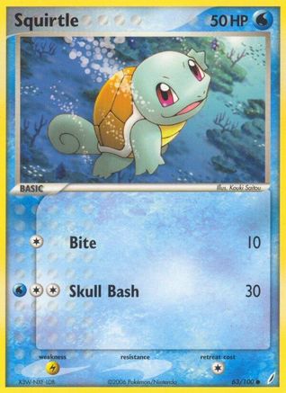Squirtle - 63/100 - Common - Reverse Holo