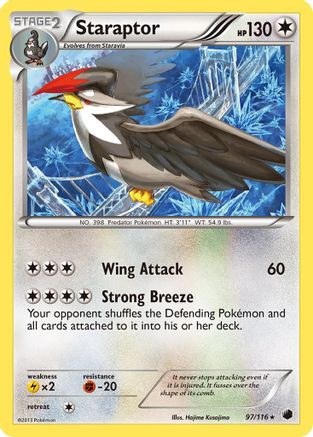 Staraptor - 97/116 - Rare - Reverse Holo