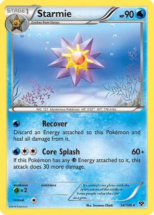 Starmie - 34/146 - Rare - Reverse Holo