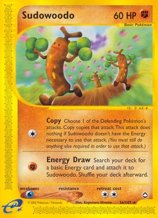 Sudowoodo - 36/147 - Rare - Reverse Holo