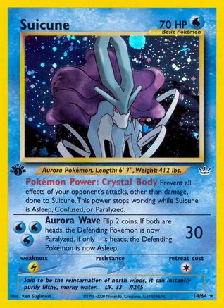 Suicune (14) - 14/64 - Holo Rare - 1st Edition