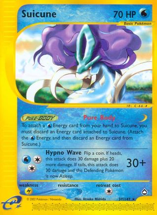 Suicune - 37/147 - Rare - Reverse Holo