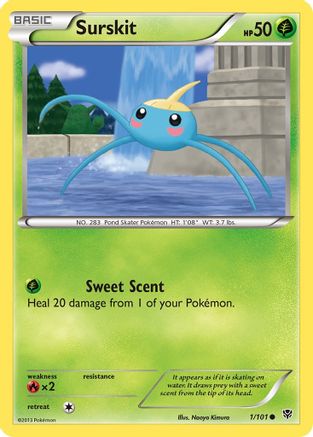 Surskit - 1/101 - Common - Reverse Holo