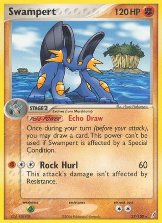Swampert - 27/100 - Rare - Reverse Holo
