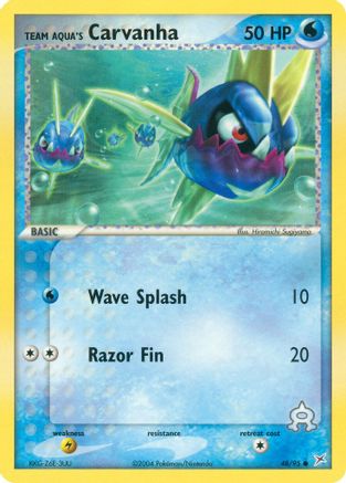 Team Aqua's Carvanha - 48/95 - Common - Reverse Holo