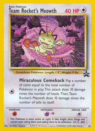 Team Rocket's Meowth - 18/53 - Promo