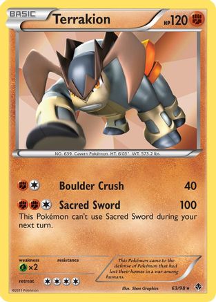 Terrakion - 63/98 - Holo Rare