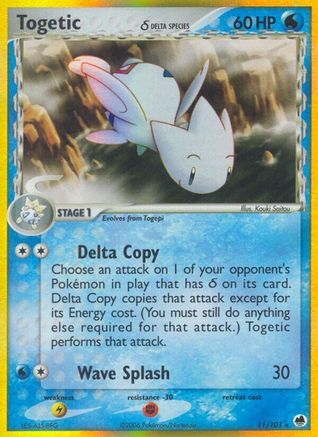 Togetic (Delta Species) 011/101  - Holofoil Dragon Frontiers - Holo Rare
