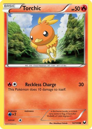 Torchic (14) - 14/108 - Common - Reverse Holo