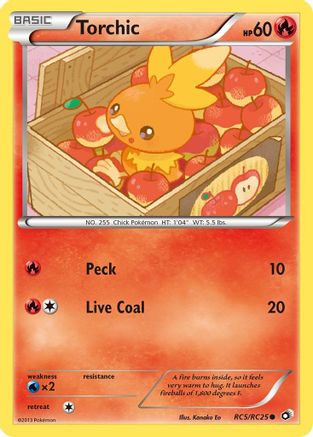 Torchic RC5/RC25  - Holofoil Legendary Treasures Radiant Collection - Common