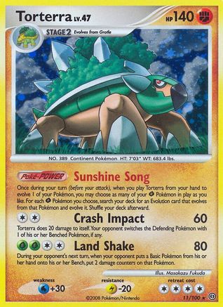 Torterra 11/100 - Holo Rare - Reverse Holo