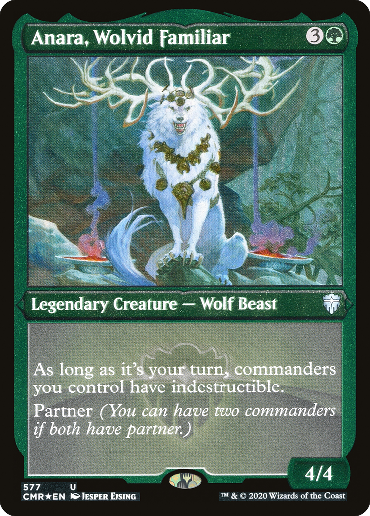 Anara, Wolvid Familiar (Foil Etched) (CMR-577)  Foil