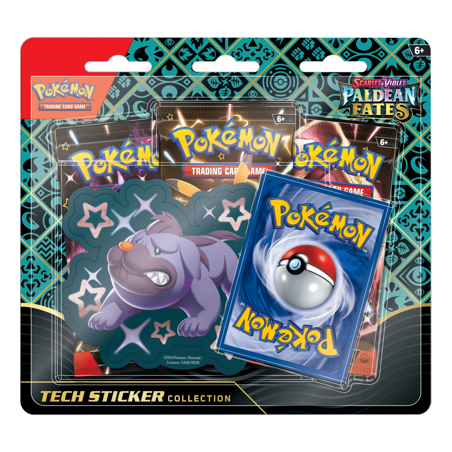 Pokemon Scarlet and Violet Paldean Fates Tech Sticker Collection Maschiff
